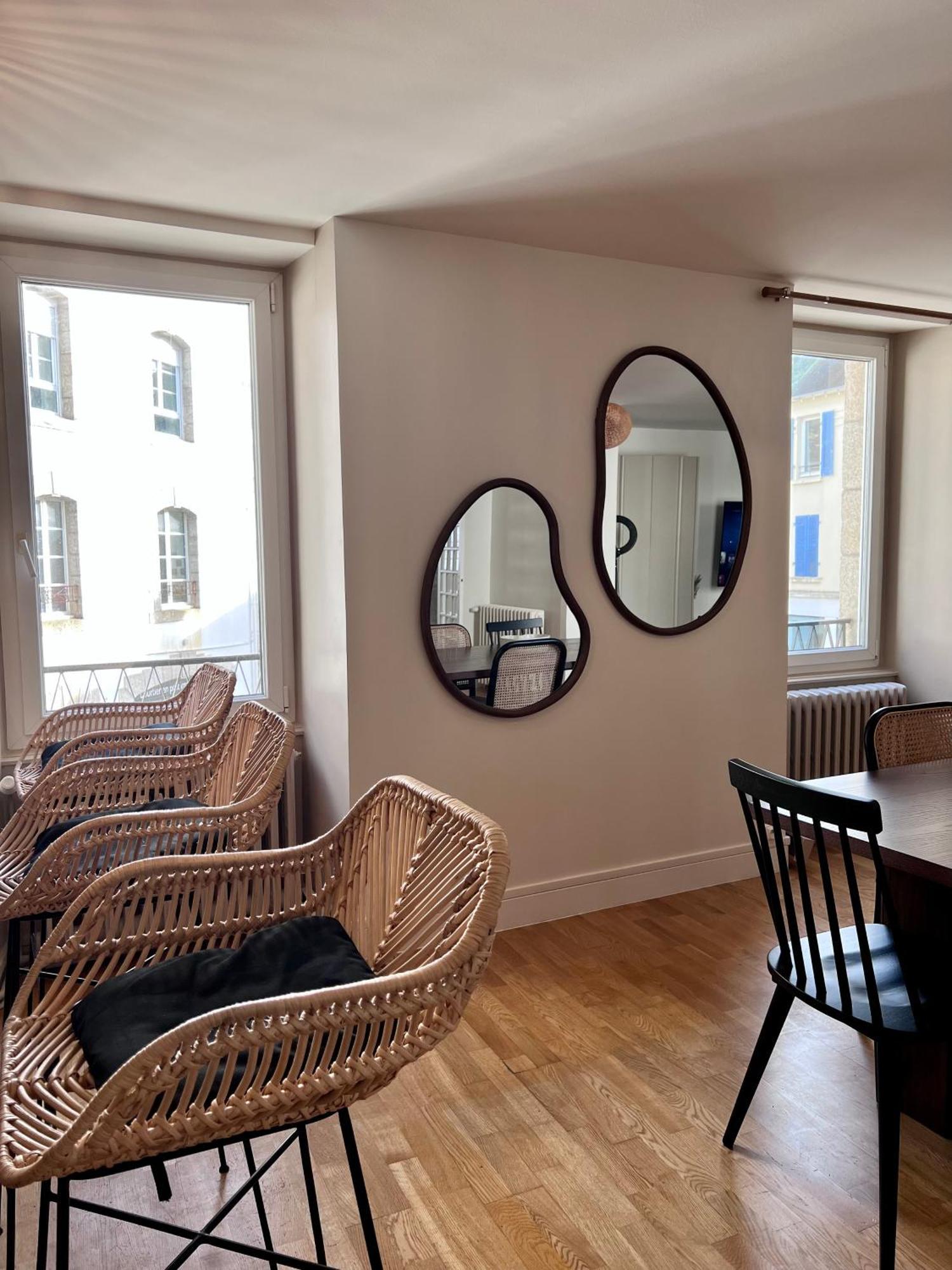 Grand Appartement Ultra Moderne Plein Centre, Plage A Pieds, Avec Parking Concarneau Exteriör bild